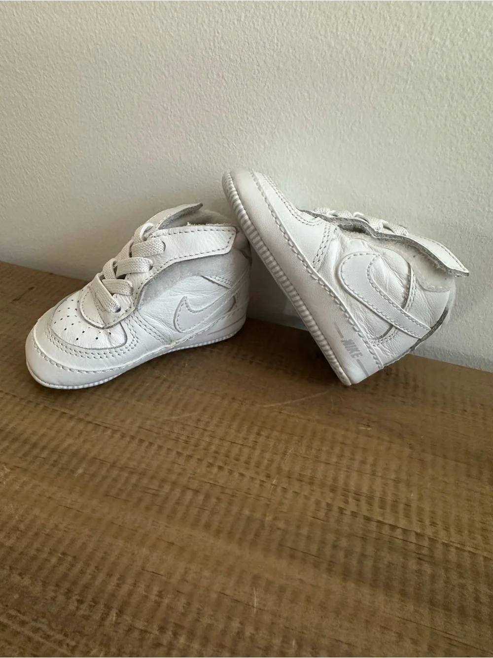 Nike Baby White High-Top Walker Sneakers